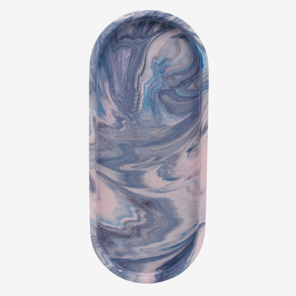 Stor Dekorationsbakke - Swirl pastel