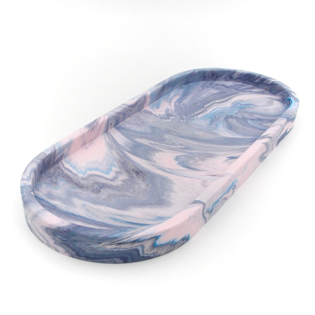 Stor Dekorationsbakke - Swirl pastel